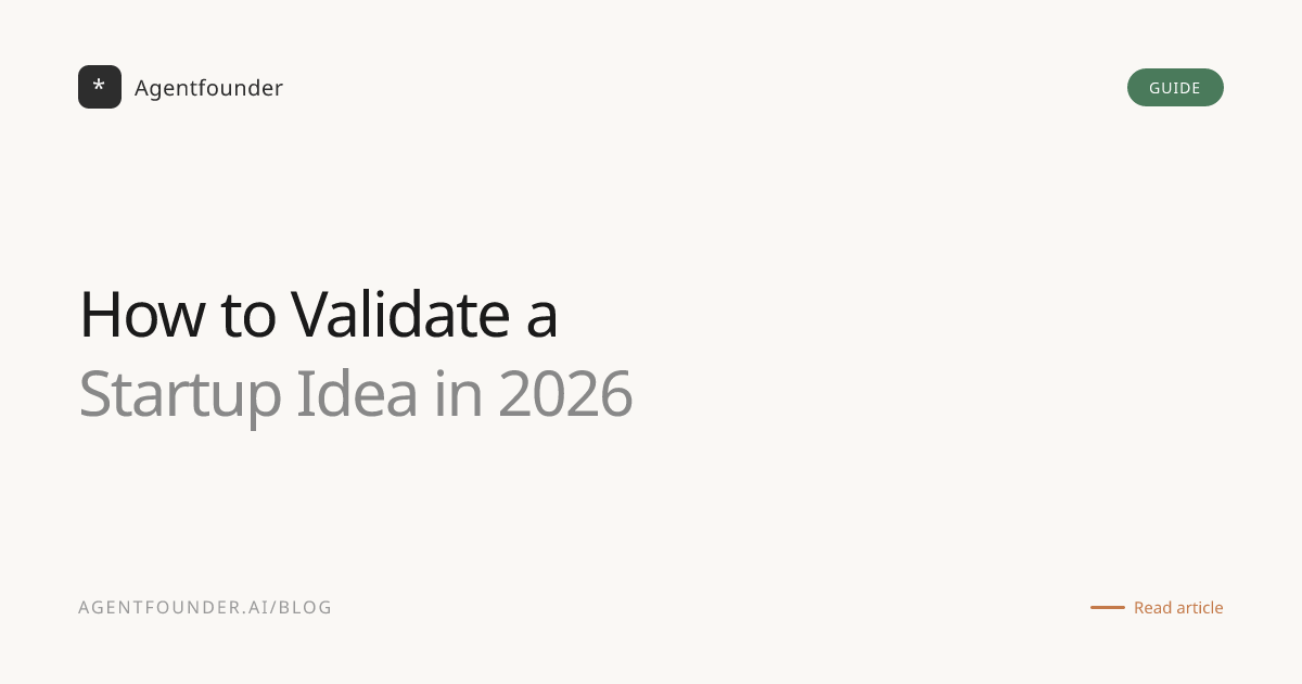 How to Validate a Startup Idea in 2026 (Before You Build) — Co-Founder
